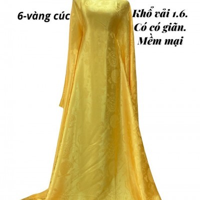 Lụa Gấm Cẩm Tú Cầu - Vàng Cúc