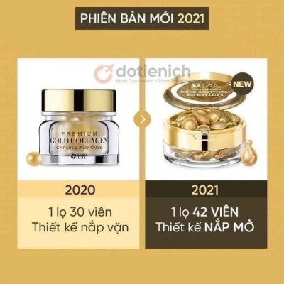 VIÊN COLLAGEN TRẮNG DA - PREMIUM GOLD COLLAGEN CAPSULE AMPOULE-HỘP 42 V - SALE 63%